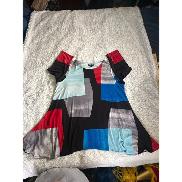 Alfani Tops - Alfani Woman 1X Tunic Top Geometric Block Print Plus